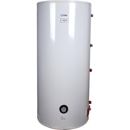 Бойлер косвенного нагрева Stout 300 литров, два теплообменника, ТЭН 3 кВт, напольный
