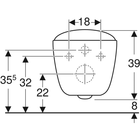 Подвесной унитаз Geberit Citterio, закрытая форма, Rimfree 500.510.01.1