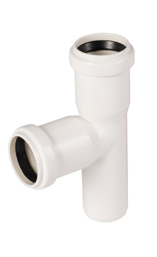 Тройник 32x87° белый, прямой, PP HTEA Ostendorf внутренняя канализация