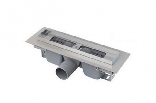 Душевой лоток Alcaplast APZ101-300 LOW, с порогами, для перфорированной решетки, с горизонтальным стоком, L 300мм