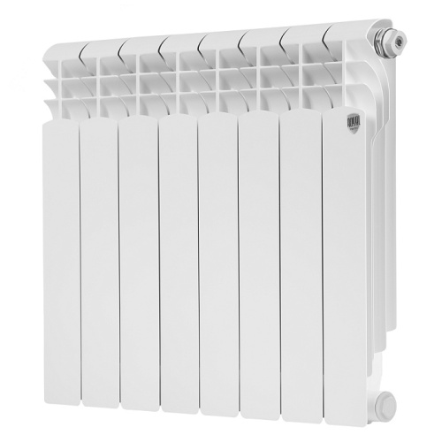 Алюминиевый радиатор Royal Thermo MONOBLOCK A 500 - 8 секций, боковое, белый