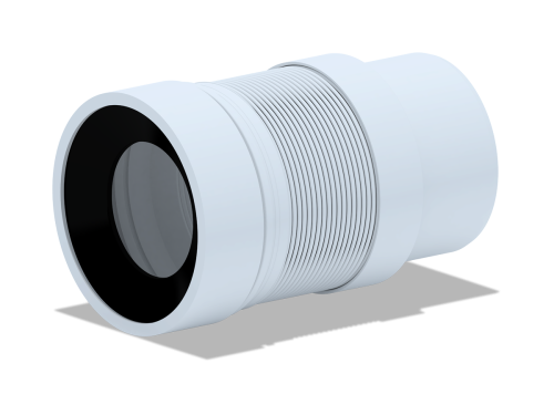 Гофра для унитаза длина 190-370 мм с выпуском 110 мм ANI К821