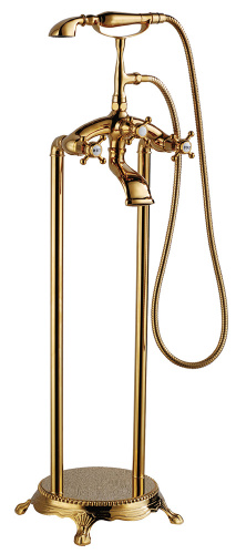 Смеситель для ванны ABBER Klassik AF8415G напольный, золото