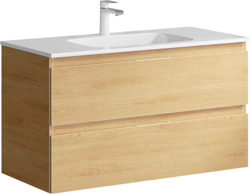 Тумба с умывальником AQWELLA Accent 97,5 Дуб золотой ACC0110DZ