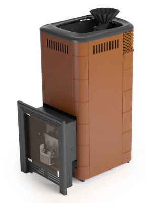 Газовая банная печь Таймыр XXL 2017 Carbon БСЭ ЗК терракота