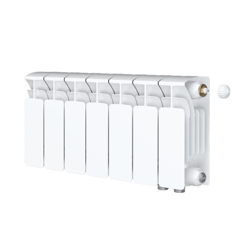 Биметаллический радиатор Rifar Base 200 Ventil VR - 7 секций, нижнее справа, белый