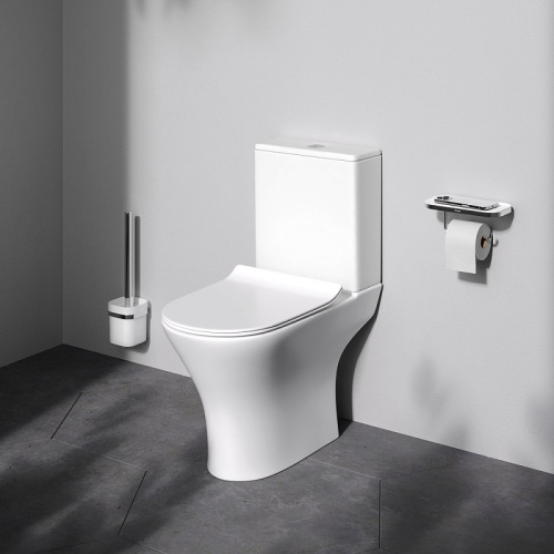 Унитаз-компакт Am.Pm Sense C748600SC белый, FlashClean безободковый с сиденьем микролифт