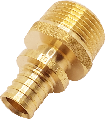 Соединитель РОСТерм 16x3/4"Н латунь PE-x 16COUP34EXT