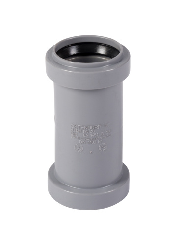 Муфта 40 двойная, двухраструбная HTMM Ostendorf внутренняя канализация