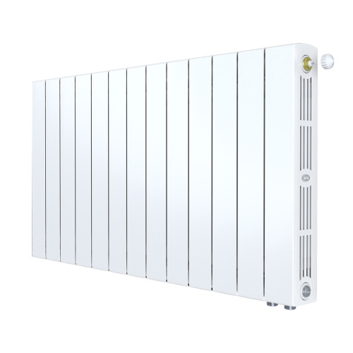 Биметаллический радиатор Rifar SUPReMO 500 Ventil VR - 13 секций, нижнее справа, белый