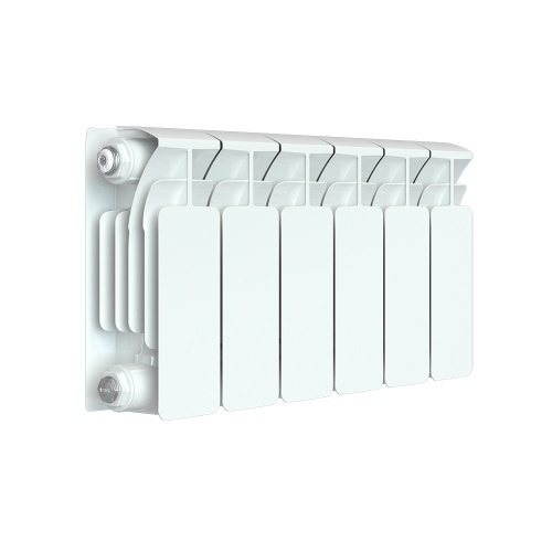 Биметаллический радиатор Rifar Base 200 - 6 секций, боковое, белый
