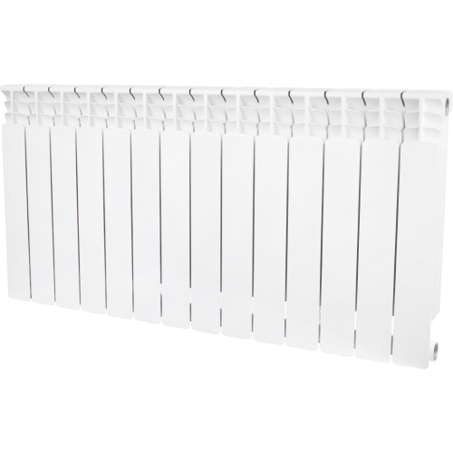 Биметаллический радиатор STOUT Space 500 - 14 секций, боковое, белый RAL 9016
