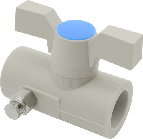 Кран шаровой с дренажом FV-plast 75х75 полипропилен AA272075000