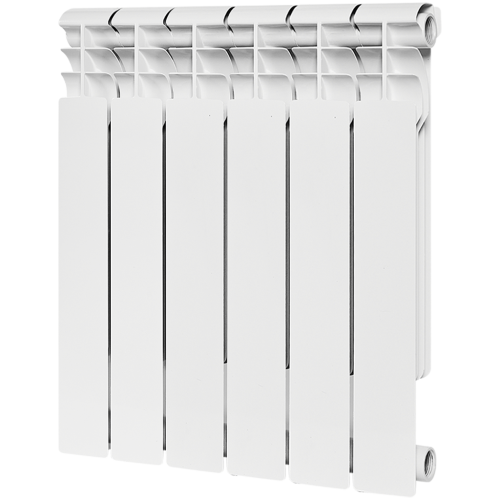 Биметаллический радиатор Rommer Profi Bm 500 - 6 секций, боковое, белый RAL9016