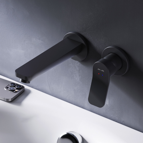 Смеситель для раковины Am.Pm X-Joy F85A72622 встраиваемый, излив 187 мм, черный