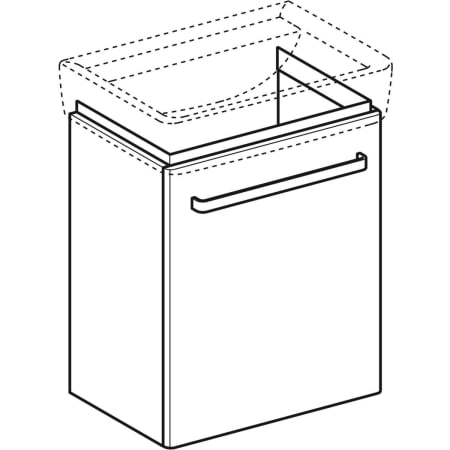 Шкафчик для раковины Geberit Renova Compact, с одной дверью 862060000