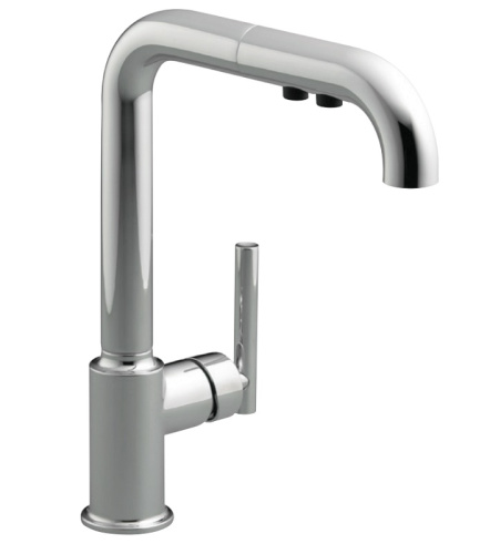 Смеситель для кухни Jacob Delafon Purist 7505D-CP хром, выдвижной излив