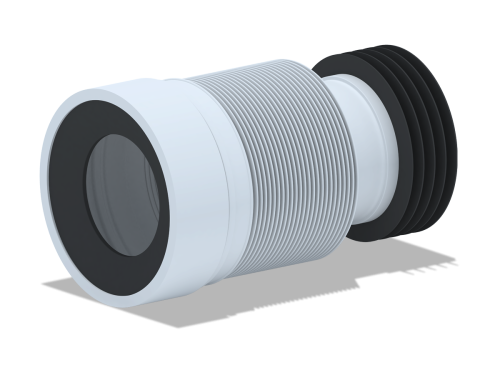 Гофра для унитаза длина 225-520 мм с выпуском 100-110 мм ANI К828