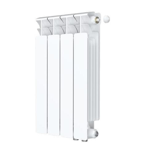 Биметаллический радиатор Rifar Base 500 Ventil VR - 4 секции, нижнее справа, белый