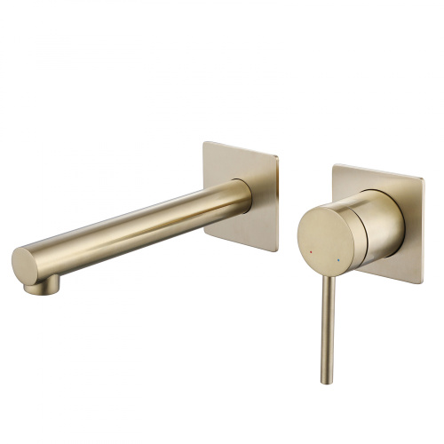 Смеситель для раковины ABBER Emotion AF8812G скрытого монтажа, золото матовое