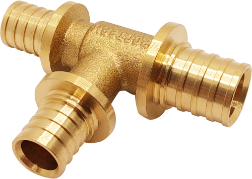 Тройник переходной РОСТерм 20x16x16 латунь PE-x 201616TBR