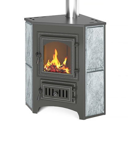 Печь-Камин ВЕЗУВИЙ ПК-01 (220) угловой (Талько-хлорит) 9 кВт