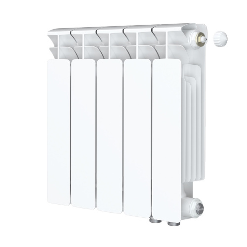 Биметаллический радиатор Rifar Base 350 Ventil VR - 5 секций, нижнее справа, белый