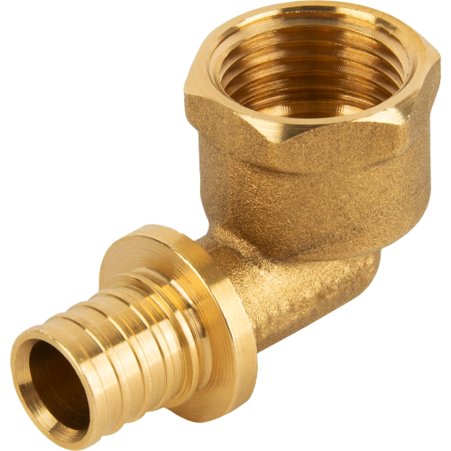 Угольник с резьбой РОСТерм 16x1/2"В латунь PE-x 16ELB-12INT