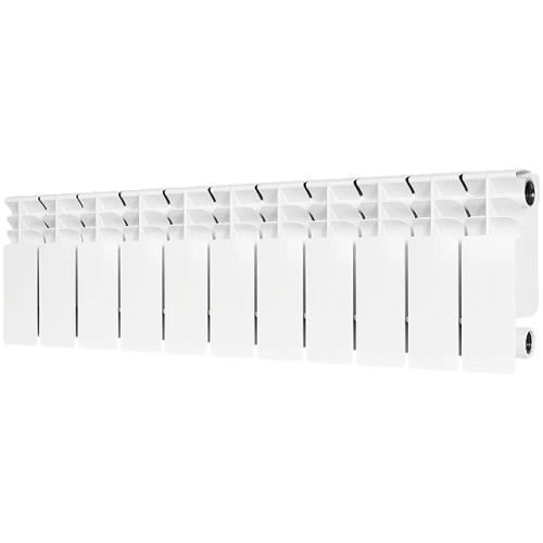 Биметаллический радиатор STOUT TITAN 200 - 11 секций, боковое, белый RAL 9016