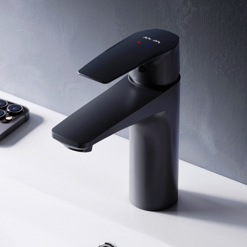 Смеситель для раковины AM.PM Gem F90A02122 излива 99 мм, черный