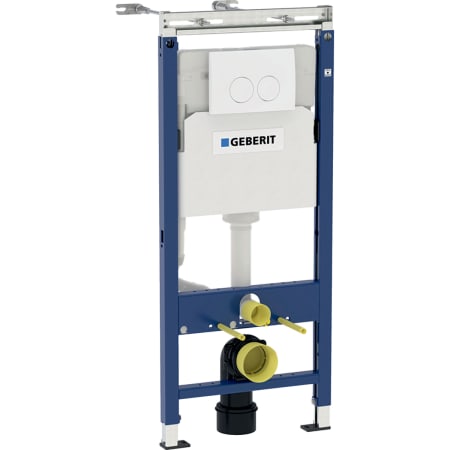 Инсталляция Geberit Duofix для подвесного унитаза, 112 см, со смывным бачком скрытого монтажа Delta 12 см, смывная клавиша Delta21 458.122.21.1