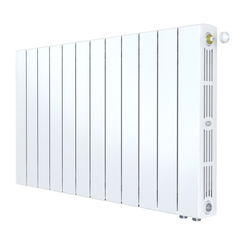 Биметаллический радиатор Rifar SUPReMO 500 Ventil VR - 12 секций, нижнее справа, белый