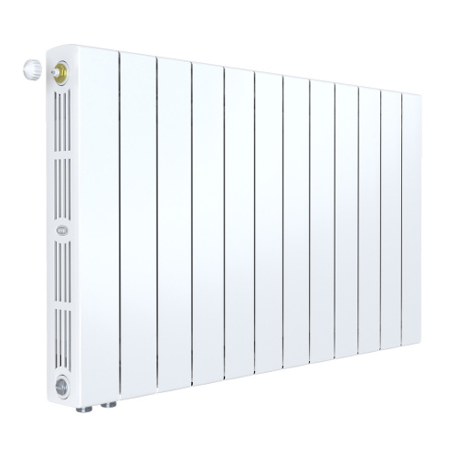 Биметаллический радиатор Rifar SUPReMO 800 Ventil VL - 12 секций, нижнее слева, белый