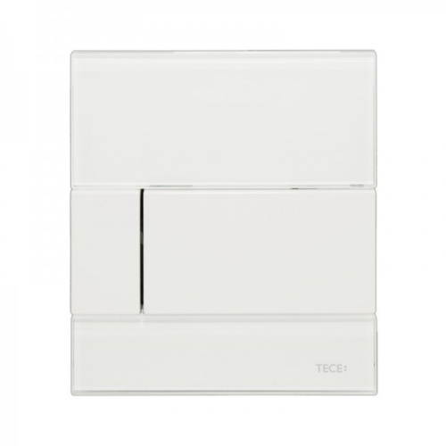 Смывная клавиша для писсуара TECE square 9242800  стекло белое, клавиша белая