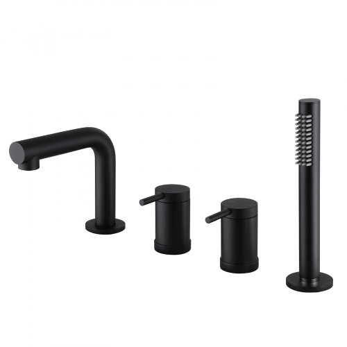 Смеситель для ванны ABBER Emotion AF8813B на борт ванны, черный матовый