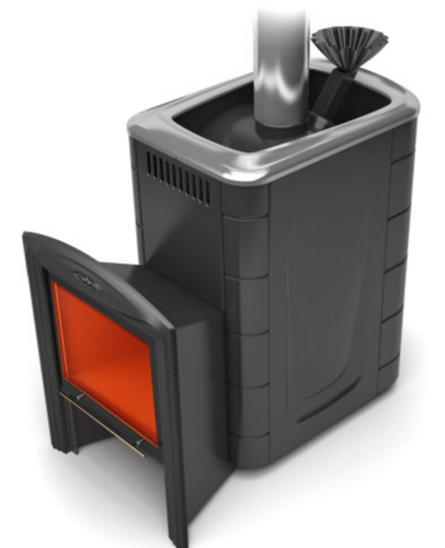 Банная печь Гейзер 2014 Inox Витра ЗК антрацит Термофор
