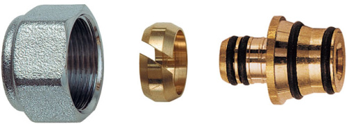 Концовка для м/п труб 16,2х2,6 с накидной гайкой М24х19 FAR