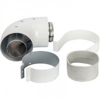 Элемент дымохода Ø60/100 адаптер для котла угловой 90° коаксиальный (совместимый с Vaillant, Protherm NEW)(лого) Stout SCA-6010-230190