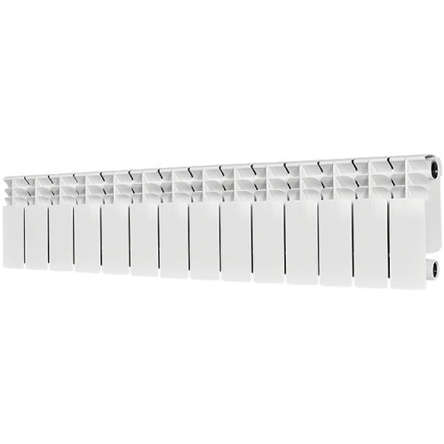 Биметаллический радиатор STOUT TITAN 200 - 14 секций, боковое, белый RAL 9016