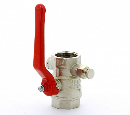 Кран шаровой 1"ВВ с дренажом ITAP Ideal 115 1'