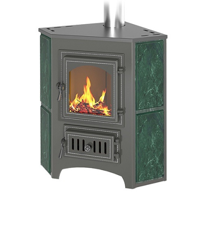 Печь-Камин ВЕЗУВИЙ ПК-01 (220) угловой (ЗМЕЕВИК) 9 кВт