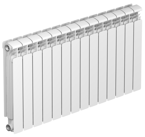 Алюминиевый радиатор RIFAR Alum 500 - 14 секций, боковое, белый