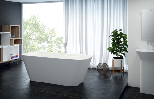 Ванна из литьевого мрамора Riho TITAN-SQUARE-170-70-57