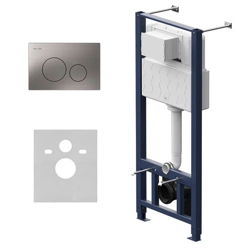 Инсталляция для унитаза Am.Pm Pro I012704.9031 с пневмоклавишей Pro L никель матовый