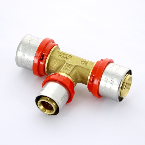 Тройник пресс Tiemme 20x16x20 металлопластик 1650008