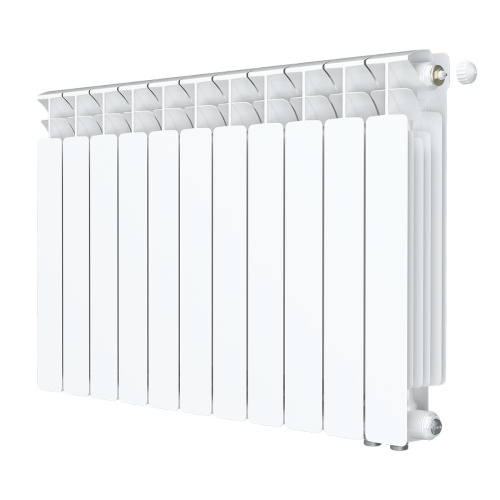 Биметаллический радиатор Rifar Base 500 Ventil VR - 11 секций, нижнее справа, белый
