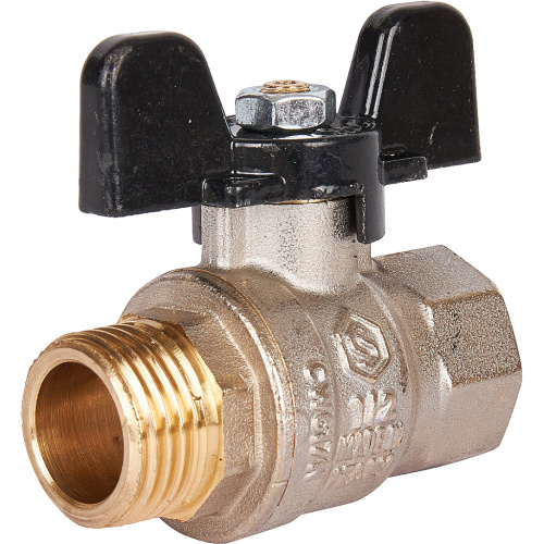 Кран шаровой 1/2"ВН стандарт, ручка бабочка Stout SVB-0014-000015