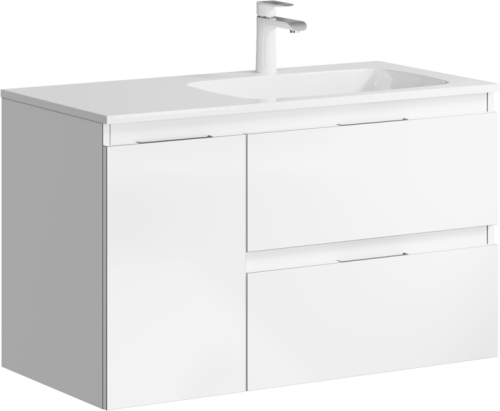 Тумба с умывальником AQWELLA Accent 92 Белый ACC0109RW
