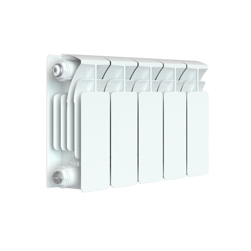 Биметаллический радиатор Rifar Base 200 - 5 секций, боковое, белый