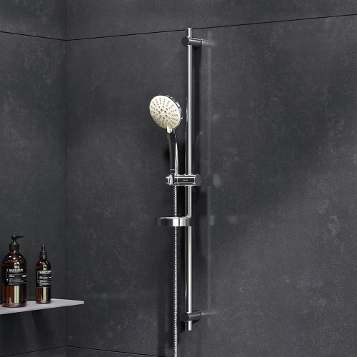 Душевой комплект Am.Pm Spirit F0170064 хром: лейка 5 режимов 115 мм, штанга 900 мм, шланг 1750 мм